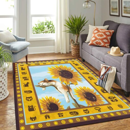 Sunflower  Cat New Mk Carpet Area Rug