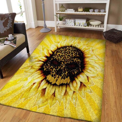 Sunflower Skull Rug