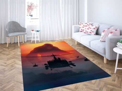 Sunset Kong Skull Island Carpet Rug