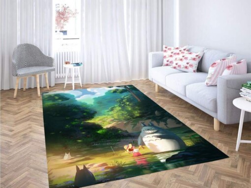 Sunset Mei Totoro Carpet Rug