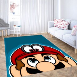 Super Mario Close Up Carpet Rug