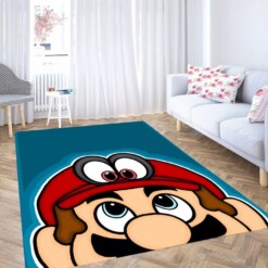 Super Mario Close Up Living Room Modern Carpet Rug