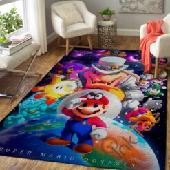 Super Mario Odyssey Area Rug