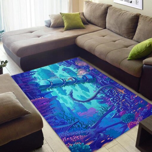 Super Metroid Maridia Area Rug