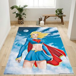 Supergirl Clouds Rug  Custom Size And Printing