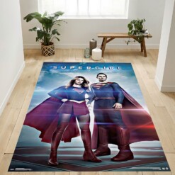 Supergirl Rug  Custom Size And Printing