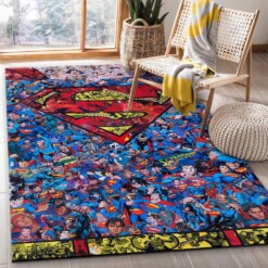 SuperMan DC Movies Rug  Custom Size And Printing