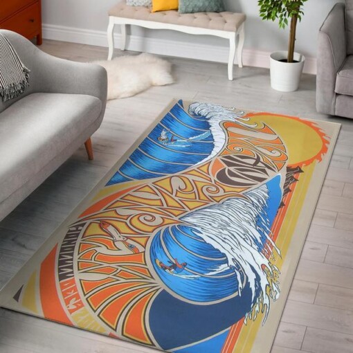 Surfing Art Area Rug