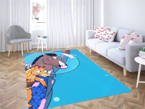 Sweet Bojack Horseman Living Room Modern Carpet Rug