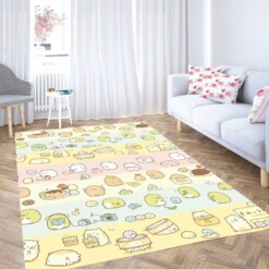 Sweet Pastel Dog Living Room Modern Carpet Rug