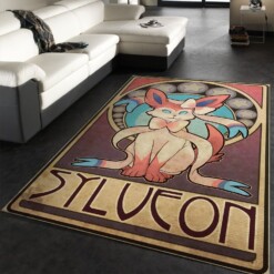 Sylveon Pokemon Rug  Custom Size And Printing