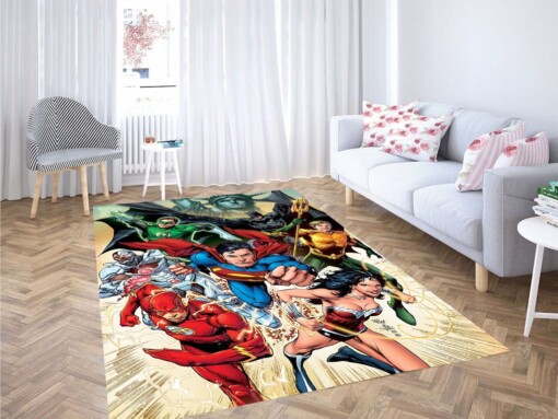 Team Justice League Living Room Modern Carpet Rug