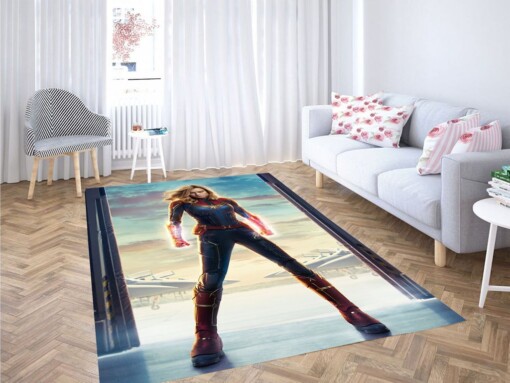 Teaser Captain Marvel 2019 Living Room Modern Carpet Rug