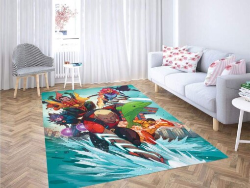 Teen Titans Cartoon Sea Carpet Rug