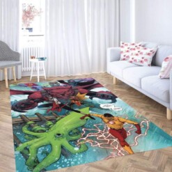 Teen Titans Comic Carpet Rug