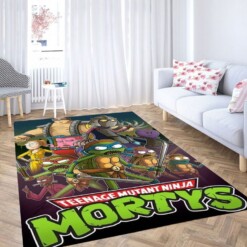 Teenage Mutant Ninja Turtles Wallpaper Living Room Modern Carpet Rug