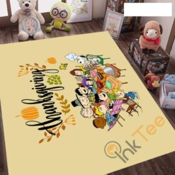 Thanksgiving Dinner Living Room Bedroom Gift Rug