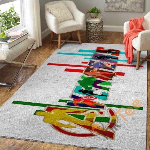 The Avengers Letters Area Rug