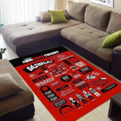 The Big Bang Theory Infographic Area Rug