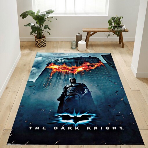 The Dark Knight Batman Logo Rug  Custom Size And Printing
