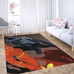 The Flash And Batman Carpet Rug