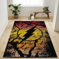 The Flash Logo Rug  Custom Size And Printing