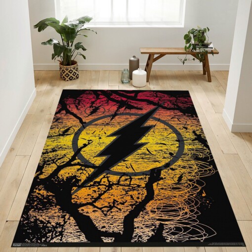 The Flash Logo Rug  Custom Size And Printing