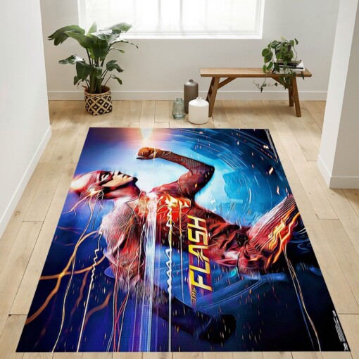 The Flash Speed Force Rug  Custom Size And Printing