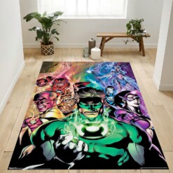 The Green Lantern Blackest Night Rug  Custom Size And Printing