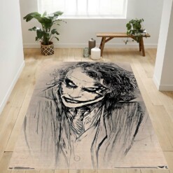The Joker Sketch Rug  Custom Size And Printing
