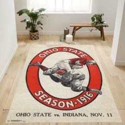 The Ohio State University Buckeyes Rug  Custom Size And Printing