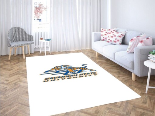 The Savannah State Tigers And Lady Tigers Living Room Modern Carpet Rug