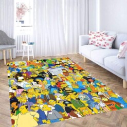 The Simpsons Character Carpet Rug