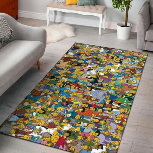 The Simpsons Characters Area Rug