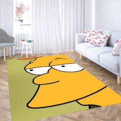The Simpsons Close Up Character Living Room Modern Carpet Rug