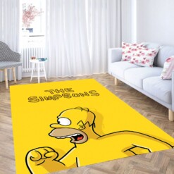 The Simpsons Running Carpet Rug