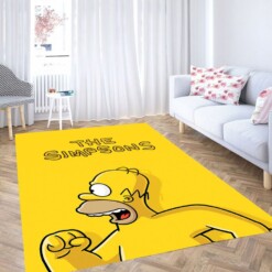 The Simpsons Running Living Room Modern Carpet Rug