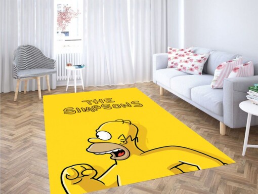 The Simpsons Running Living Room Modern Carpet Rug