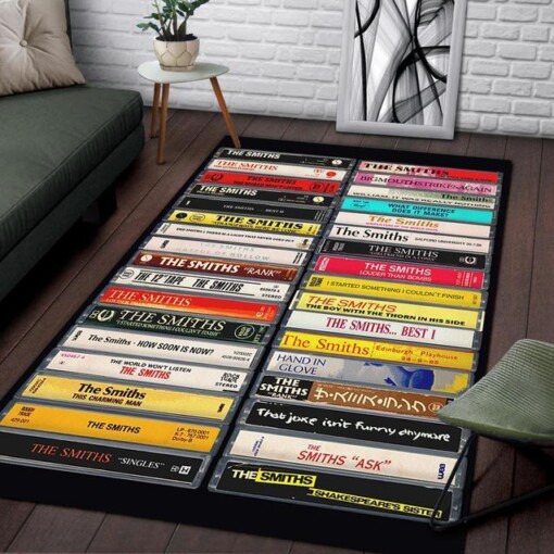 The Smiths Discography Cassette Print Area Rug