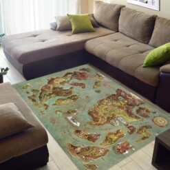 The Video Games World Map Area Rug