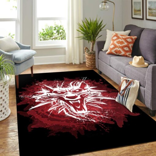 The Witcher Red Wolf Carpet Floor Area Rug