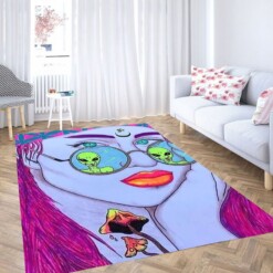 Third Eye Alien Living Room Modern Carpet Rug