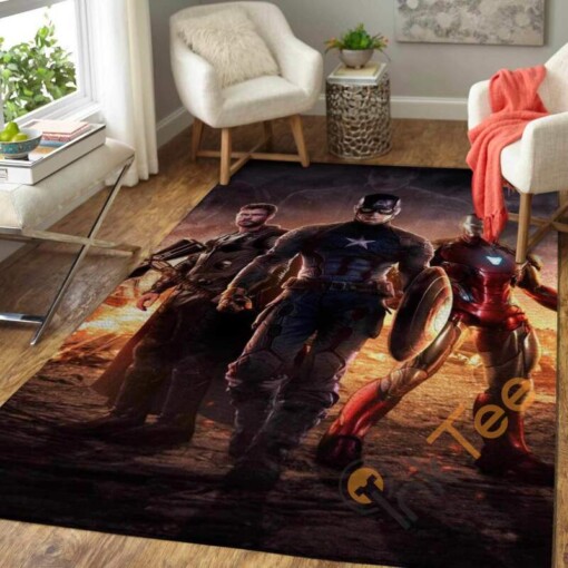 Thor Captain America Iron Man Area Rug