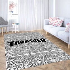 Thrasher Start And End Living Room Modern Carpet Rug