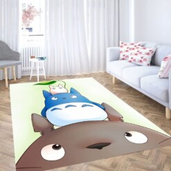 Three Character Totoro Living Room Modern Carpet Rug