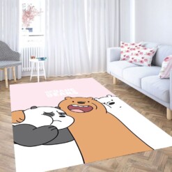 Three Character We Bare Bears Carpet Rug