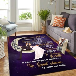 To My Husband Moon Mk Carpet Area Rug