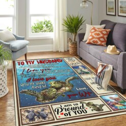 To My Husband Turtle Mk Carpet Area Rug