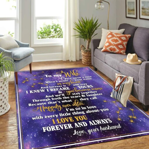 To My Wife Galaxy Carpet Area Rug