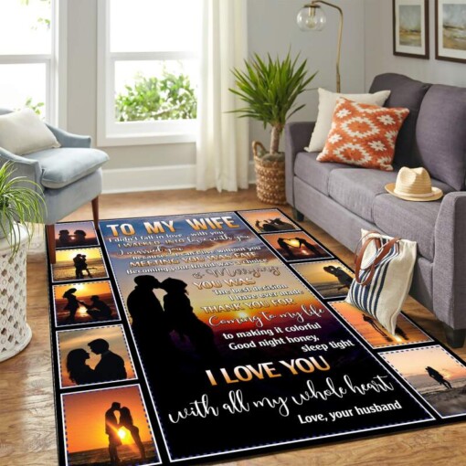 To My Wife I Love You Mk Carpet Area Rug